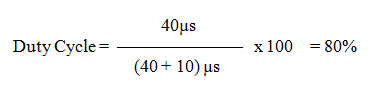 Duty cycle change example 3